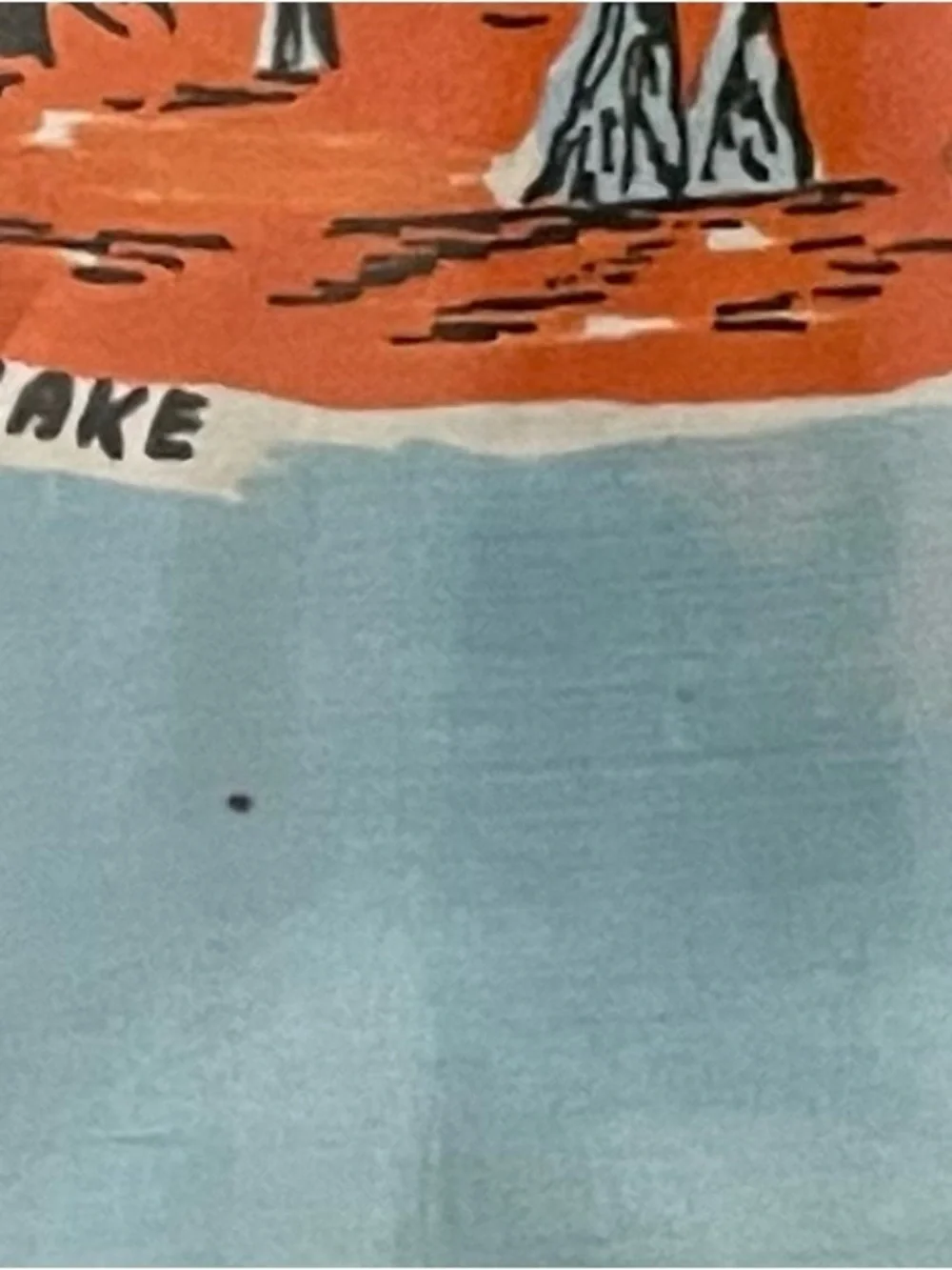 Rare Vintage 50s Tennessee Souvenir Silk Scarf Large 34 In Fair Condition